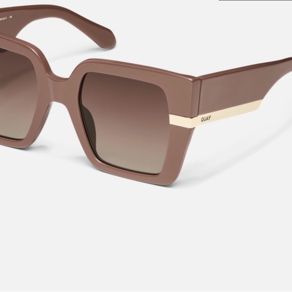 Brand New Quay Notorious Sunglasses Doe Frame/Brown Lens With Case Authentic - Picture 2 of 2